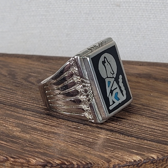 Vintage Accessories Vintage Wolf Spirit Animal Silver Pinky Ring Sz